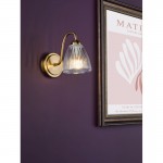Glynis - Antique Bronze Wall Lamp with Ribbed Glass Glynis - Antique Bronze Wall Lamp with Ribbed Glass