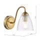 Dar-GLY0763 - Glynis - Antique Bronze Wall Lamp with Ribbed Glass