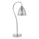 Dar-GLY4238 - Glynis - Nickel Table Lamp with Smoked Ribbed Glass