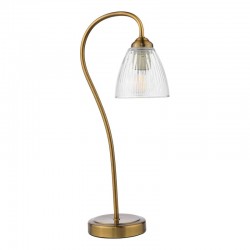 Glynis - Antique Bronze Table Lamp with Ribbed Glass Glynis - Antique Bronze Table Lamp with Ribbed Glass