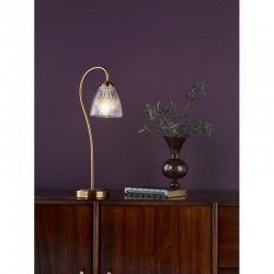 Glynis - Antique Bronze Table Lamp with Ribbed Glass Glynis - Antique Bronze Table Lamp with Ribbed Glass