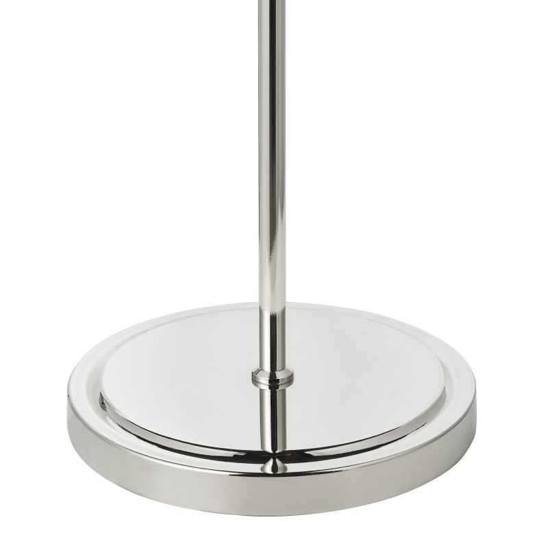 Dar-GLY4938 - Glynis - Nickel Floor Lamp with Smoked Ribbed Glass