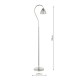 Dar-GLY4938 - Glynis - Nickel Floor Lamp with Smoked Ribbed Glass