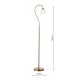 Dar-GLY4963 - Glynis - Antique Bronze Floor Lamp with Ribbed Glass