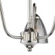 Dar-GLY5338 - Glynis - Nickel 3 Light Semi Flush with Smoked Ribbed Glass