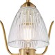 Dar-GLY5363 - Glynis - Antique Bronze 3 Light Semi Flush with Ribbed Glass