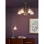 Glynis - Antique Bronze 5 Light Semi Flush with Ribbed Glass Glynis - Antique Bronze 5 Light Semi Flush with Ribbed Glass