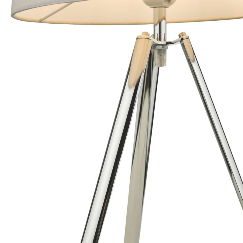 Table & Floor Lamp - Griffith - Polished Chrome Tripod Table Lamp Dar-GRI4239 - Griffith - Polished Chrome Tripod Table Lamp
