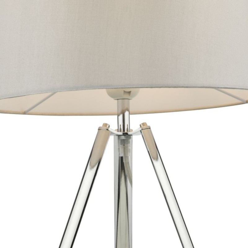 Table & Floor Lamp - Griffith - Polished Chrome Tripod Table Lamp Dar-GRI4239 - Griffith - Polished Chrome Tripod Table Lamp