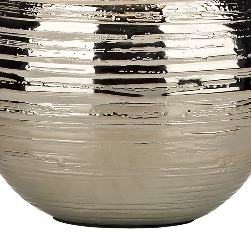 Table & Floor Lamp - Gustav - Small Silver Textured Ceramic Table Lamp Dar-GUS4032 - Gustav - Small Silver Textured Ceramic Table Lamp