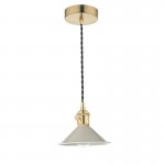 Hadano - Natural Brass Small Pendant with Cashmere Shade Hadano - Natural Brass Small Pendant with Cashmere Shade