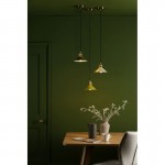 Hadano - Natural Brass Small Pendant with Cashmere Shade Hadano - Natural Brass Small Pendant with Cashmere Shade