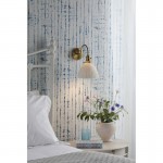 Hadano - Brass Wall Lamp with White Ceramic Shade Hadano - Brass Wall Lamp with White Ceramic Shade