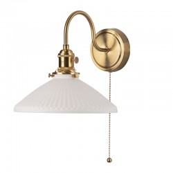 Hadano - Brass Wall Lamp with White Ceramic Shade Hadano - Brass Wall Lamp with White Ceramic Shade