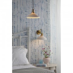 Hadano - Brass Wall Lamp with White Ceramic Shade Hadano - Brass Wall Lamp with White Ceramic Shade