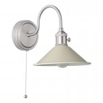 Hadano - Antique Chrome Wall Lamp with Cashmere Shade Hadano - Antique Chrome Wall Lamp with Cashmere Shade