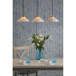Hadano - Brass 3 Light over Island Fitting with White Ceramic Shades Hadano - Brass 3 Light over Island Fitting with White Ceramic Shades