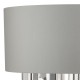 Dar-HAL0939 - Halle - Grey Fabric with Crystal 2 Light Wall Lamp