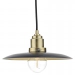 Hannover - Black & Antique Brass Pendant