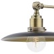 Dar-HAN0754 - Hannover - Black with Antique Brass Wall Lamp