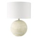 Dar-HAV4229 - Havana - Natural Stone Effect Table Lamp with White Linen Shade