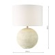 Dar-HAV4229 - Havana - Natural Stone Effect Table Lamp with White Linen Shade