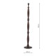 Dar-HAY4947 - Hayward - Base Only - Dark Wood Floor Lamp