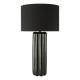 Dar-HEB4222 - Hebron - Black Ceramic Table Lamp with Black Linen Shade
