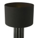 Dar-HEB4222 - Hebron - Black Ceramic Table Lamp with Black Linen Shade