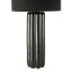 Dar-HEB4222 - Hebron - Black Ceramic Table Lamp with Black Linen Shade