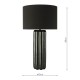 Dar-HEB4222 - Hebron - Black Ceramic Table Lamp with Black Linen Shade