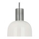 Ceiling Lights - Hester - Ivory Gloss with Chrome Single Hanging Pendant Dar-HES0133 - Hester - Ivory Gloss with Chrome Single Hanging Pendant