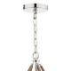 Dar-HOT0538 - Hotel - Polished Nickel with Wood 5 Light Centre Fitting