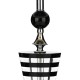 Table & Floor Lamp - Hudson - Black Shade with Black and Crystal Table Lamp Dar-HUD4222 - Hudson - Black Shade with Black and Crystal Table Lamp