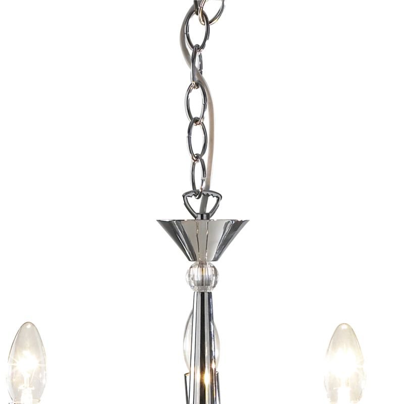 Ceiling Lights - Hyperion - Polished Chrome and Crystal 5 Light Centre Fitting Dar-HYP0550 - Hyperion - Polished Chrome and Crystal 5 Light Centre Fitting