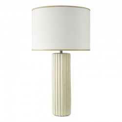 Idella - Taupe Ceramic Table Lamp with White Shade