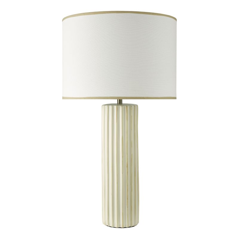 Dar-IDE4229 - Idella - Taupe Ceramic Table Lamp with White Shade
