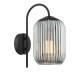 Dar_Vol3-IDR0722-SAW6510 - Idra - Black Wall Lamp with Smoked Ribbed Glass
