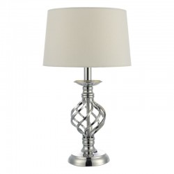 Iffley - Polished Chrome Touch Table Lamp with Ivory Shade Iffley - Polished Chrome Touch Table Lamp with Ivory Shade