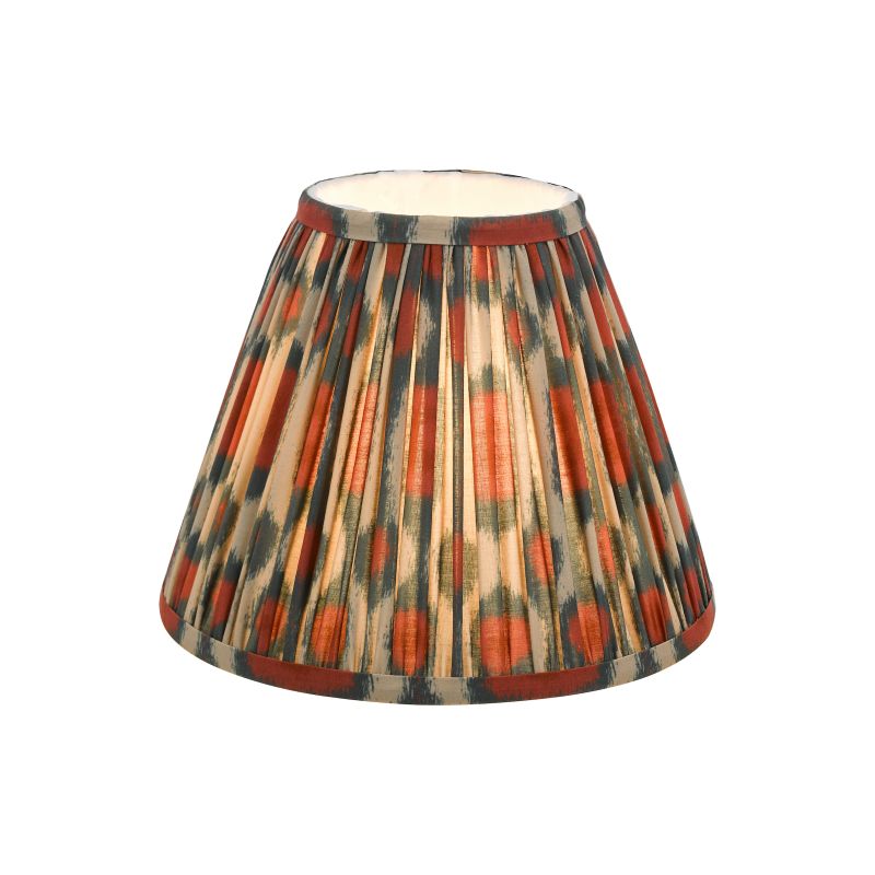 Dar-IKA1025 - Ikat - Shade Only - 25 cm Red & Green Cotton Shade