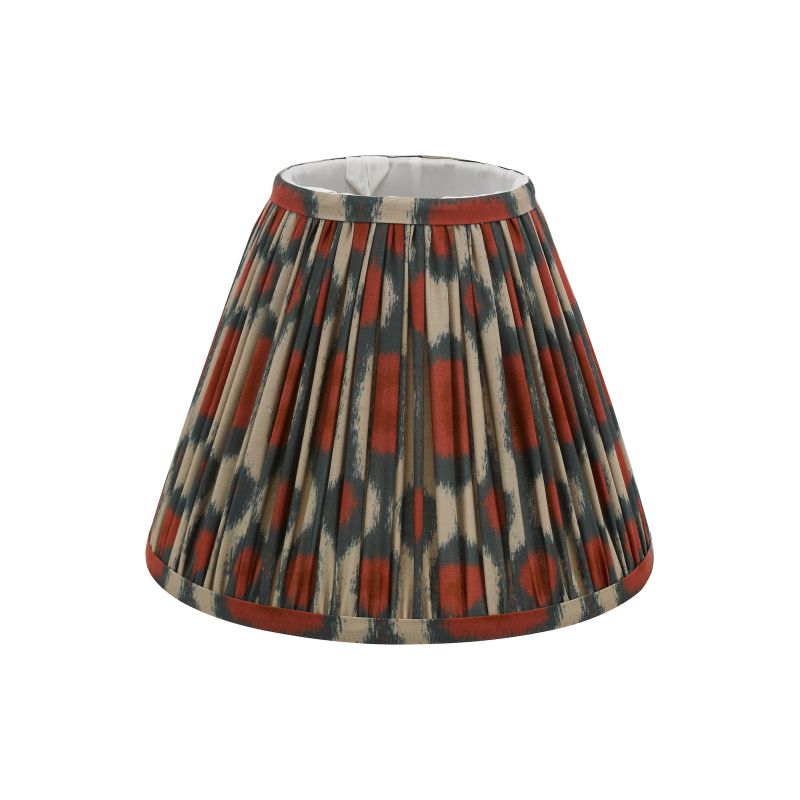 Dar-IKA1025 - Ikat - Shade Only - 25 cm Red & Green Cotton Shade