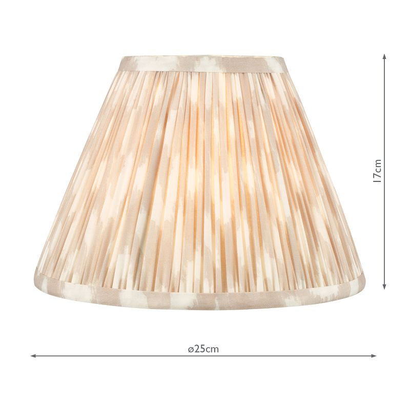 Dar-IKA1029 - Ikat - Shade Only - 25 cm Taupe Cotton Shade