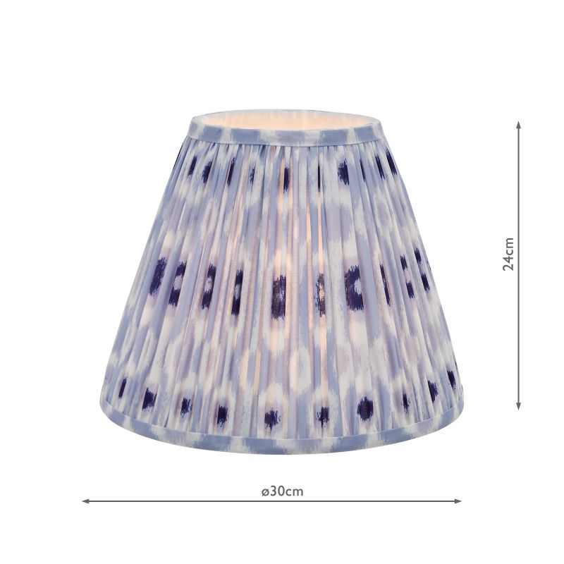 Dar-IKA1223 - Ikat - Shade Only - 30 cm Blue Cotton Shade