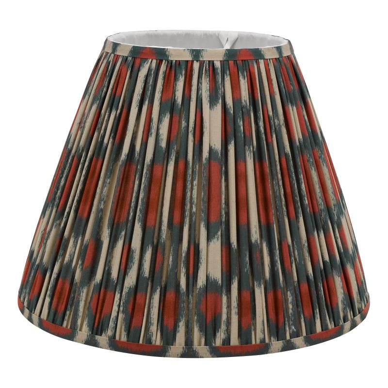 Dar-IKA1625 - Ikat - Shade Only - 40 cm Red & Green Cotton Shade