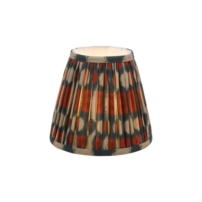 Dar-IKA2625 - Ikat - Shade Only - 15 cm Red & Green Cotton Shade