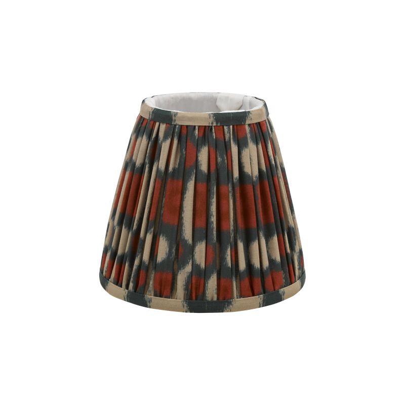 Dar-IKA2625 - Ikat - Shade Only - 15 cm Red & Green Cotton Shade