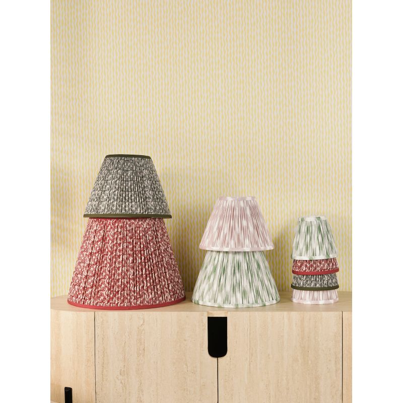 Dar-IKA2629 - Ikat - Shade Only - 15 cm Taupe Cotton Shade