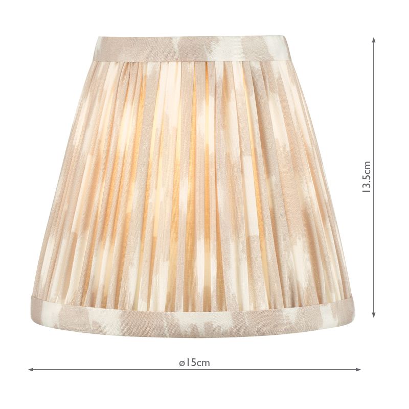 Dar-IKA2629 - Ikat - Shade Only - 15 cm Taupe Cotton Shade