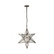 Dar-ILA8675 - Ilario - Big Star Antique Brass with Glass Hanging Pendant