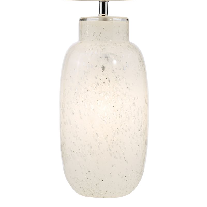 Dar-ILE422 - Ileana - Base Only - White & Clear Confetti Glass Table Lamp